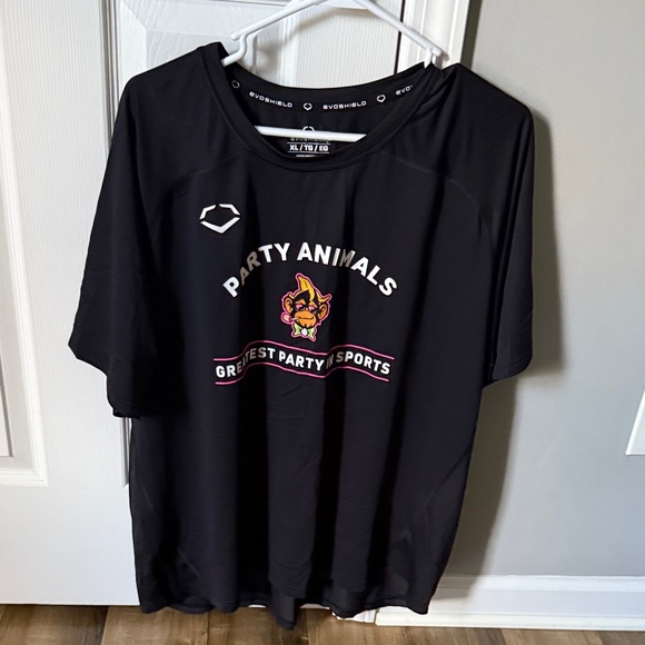 Party Animals Black Graphic T-Shirt - Picture 1 of 4